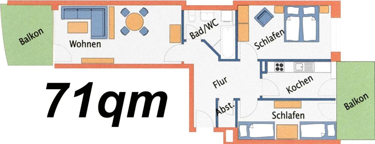 Ferienwohnung Nordseebrandung B3.1 Cuxhaven Bagian luar foto
